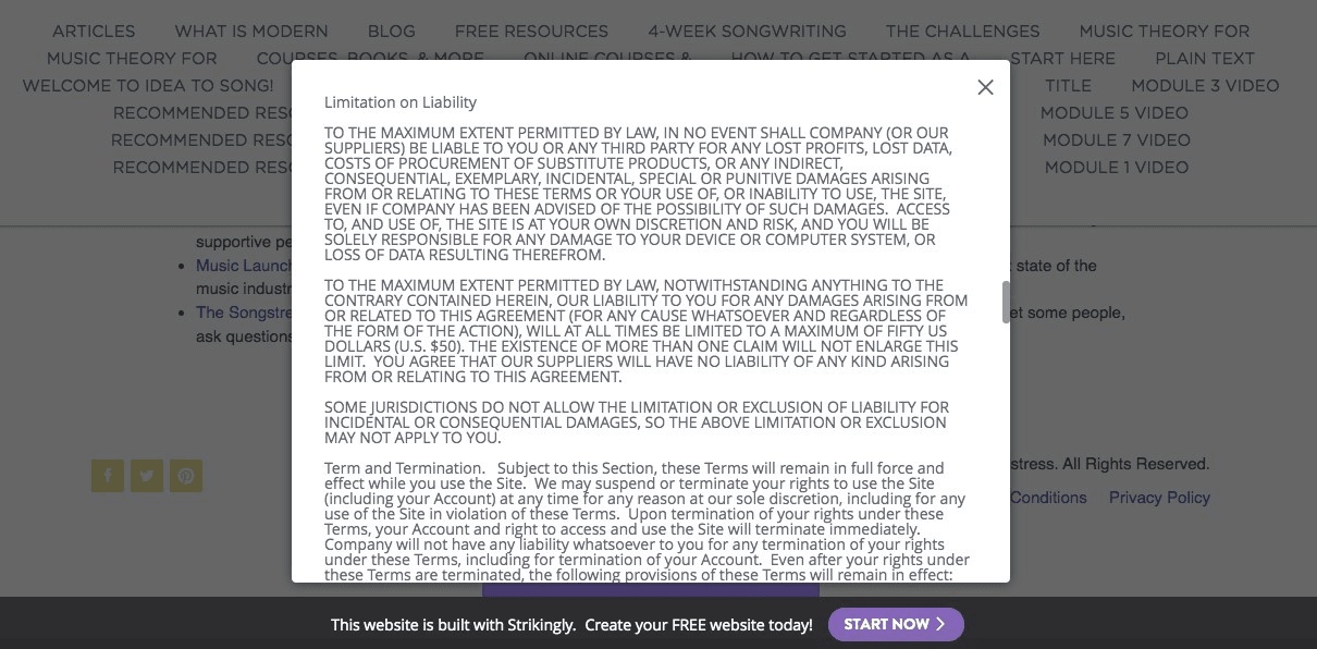 條款和條件範例 條款和條件範例